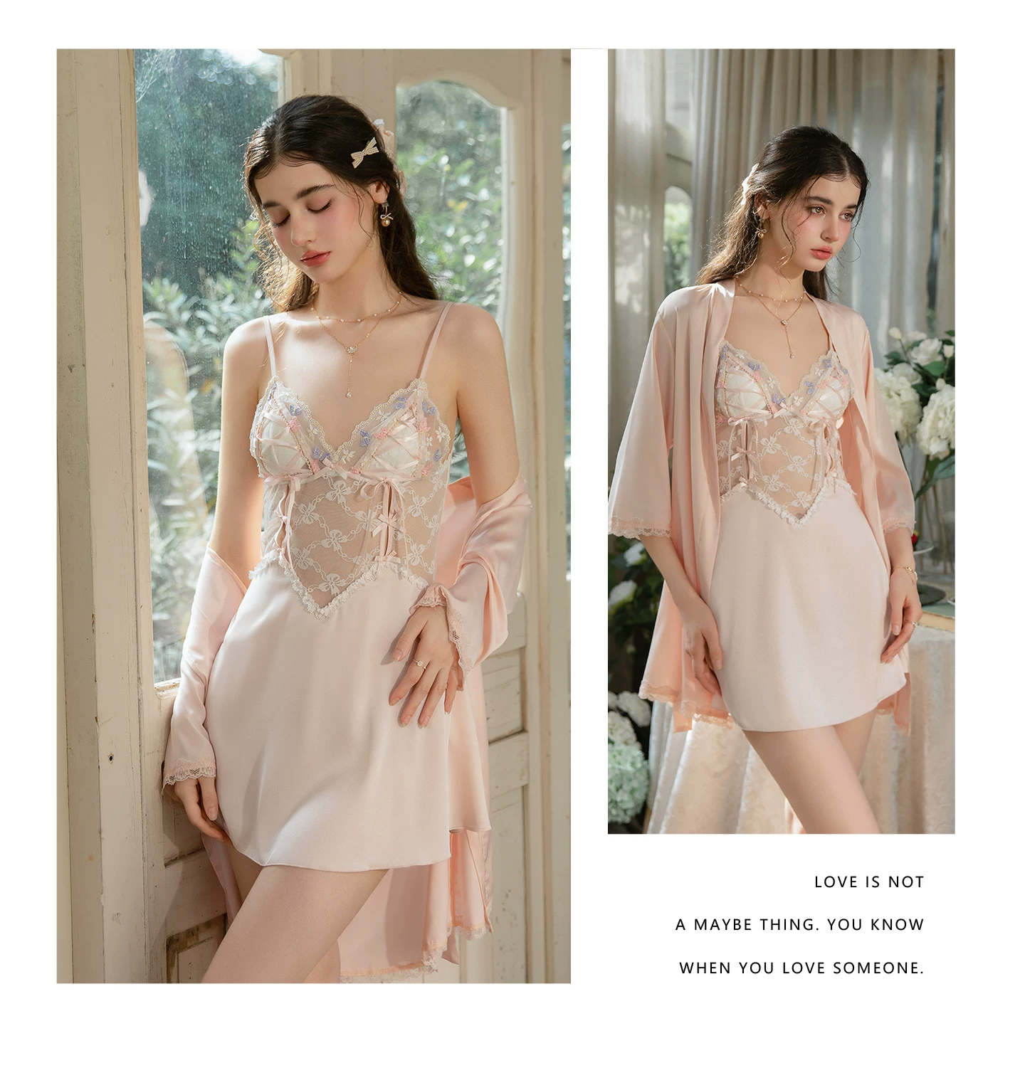 Two views with robe