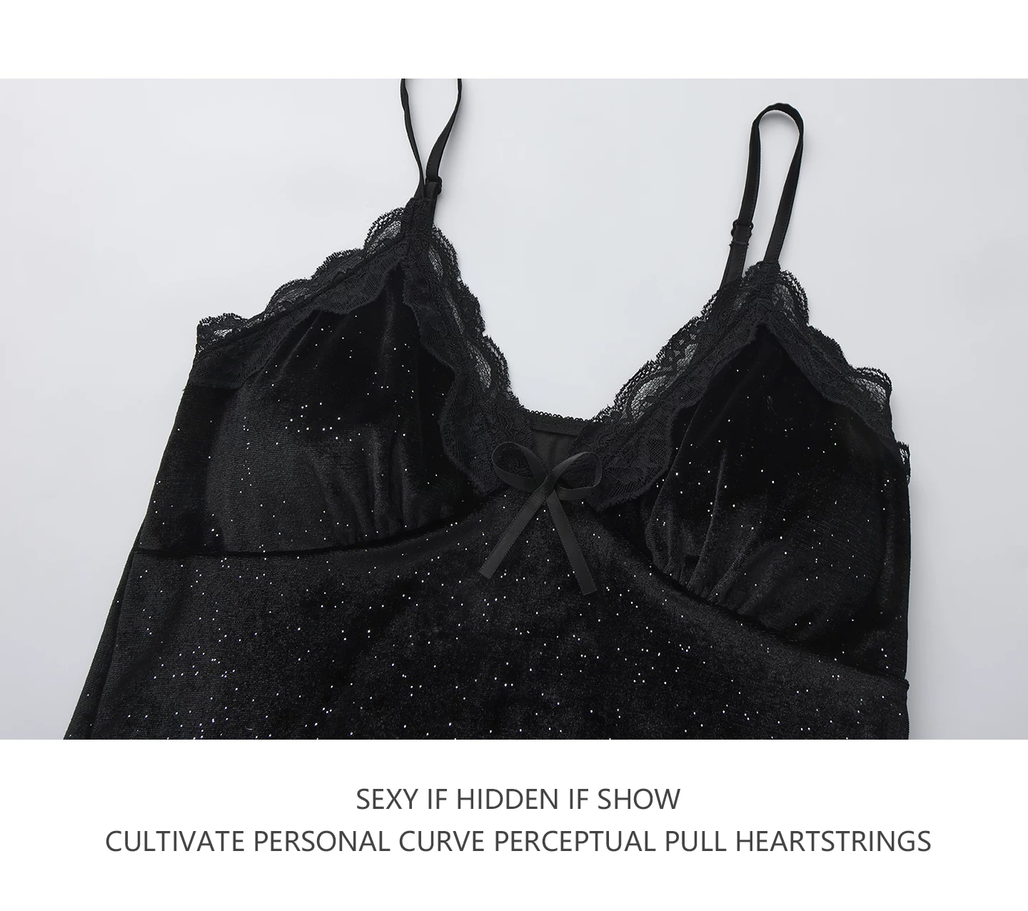 Lace neckline detail
