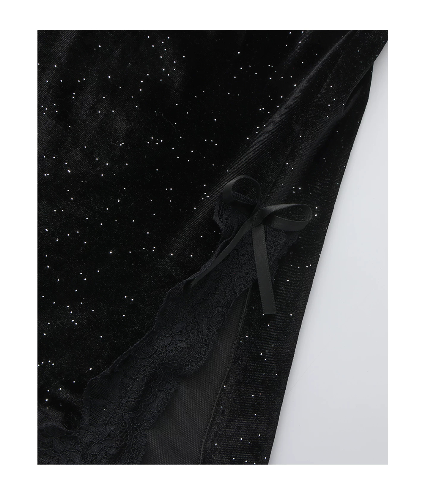 Side tie and slit detail