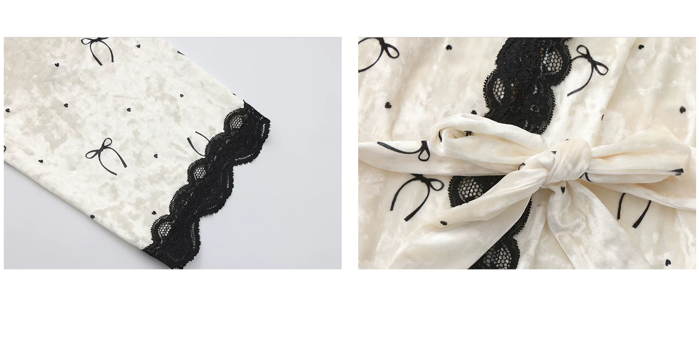 Robe cuff and belt detail