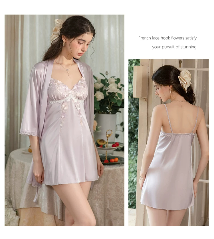 Two views with robe